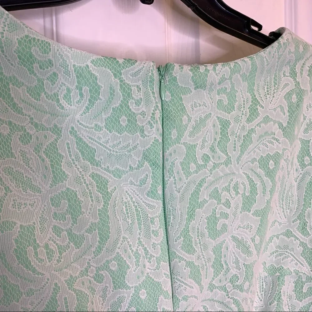 Anthropologie Romeo + Juliet Couture Mint Green Lace Skater Dress Size Medium